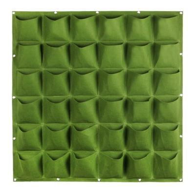 China On the wall garden 1*1 m 36 pockets waterproof felt to grow bag for plant and flower for sale