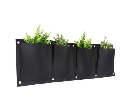 China Eco - Friendly 18 Pocket Hanging Garden Planting Bags Outdoor Wall Vertical PlantBag for sale