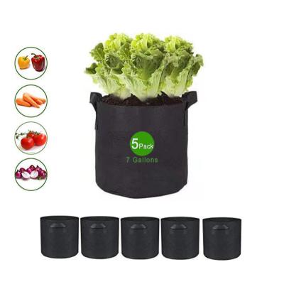 China Economical Premium Nonwoven Fabric Grow Bag Heavy Duty Fabric Pots With Handles for sale