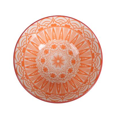 China Sustainable Wholesale 4.5 Inch Pad Printing Porcelain Rice Soup Noodle Bowls Custom Design Ceramic Bowls for sale