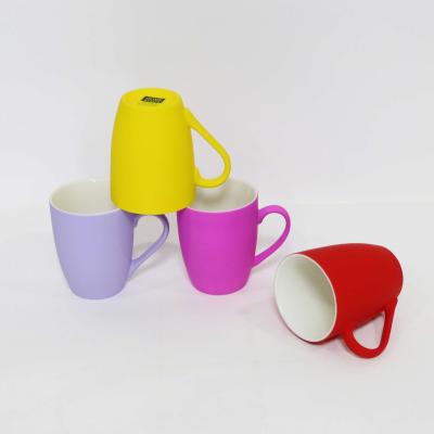 China Cheap 300ml Coffee Mug Viable Ceramic Colored Ceramic Cup Mugs Cheap Ceramic Mugs for sale