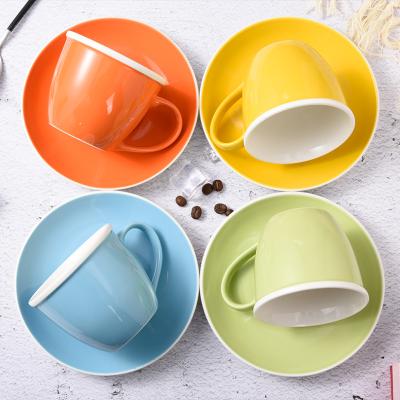 China New Viable Bone China Coffee Mug Porcelain Coffee Cup Ceramic Coffee Cup Saucer for sale