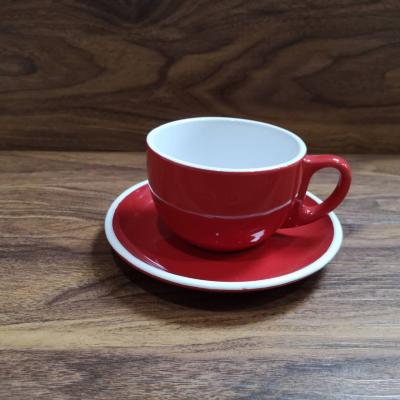 China Sustainable Porcelain Tea Coffee Cup&saucer , 250cc Iced Cup&saucer for sale