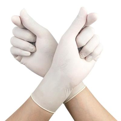 China Guantes médicos disponibles del látex de la longitud blanca lechosa de 240m m ambientales en venta