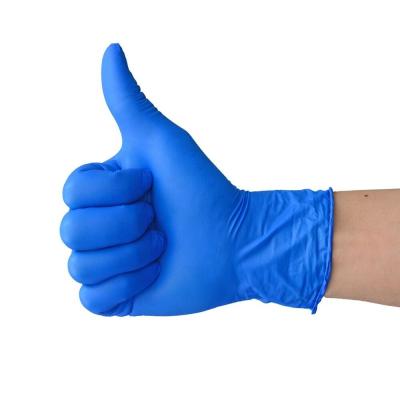 China 6 Mil Blue Nitrile Disposable Gloves-Middel Te koop