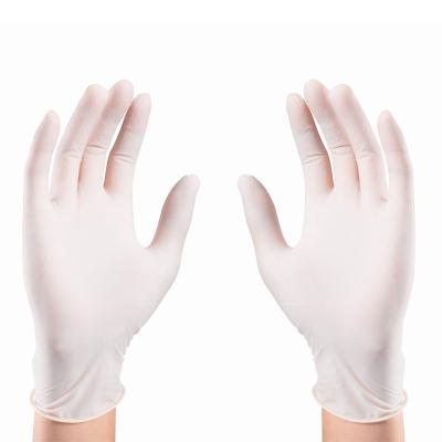 China Sensación de los guantes médicos disponibles blancos del látex de EN455 S-XL buena en venta