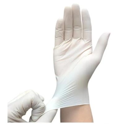 China Breathable Aqls 0,65 EN374 pulverisierten Latex-Handschuhe für Küchen-Nahrungsmittelnote zu verkaufen