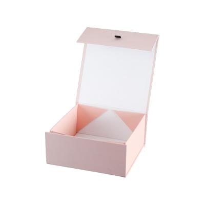 China Recycled Materials Wholesale Matte Lamination Luxury Black White Flat Fold Cardboard Gift Box Wedding Dress Packaging Magnetic Boxes With Ribbon for sale