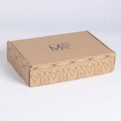 China Recycled Custom Logo Design Corrugated Paper Folding Materials Kraft Mailing Mailing Box for sale