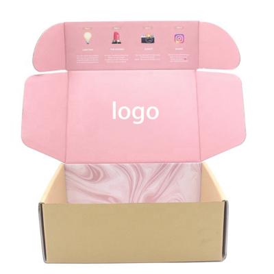 China Custom Eco Friendly Recycled Materials Size Logo Cloth Colorful T-shirt Corrugated Cardboard Shipping Paper Packing Listing Mailer for sale