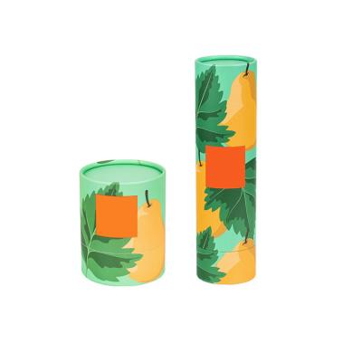 China Recycled Materials Wholesale Recycled Customize Logo Printing Cardboard Cylinder Perfume Bottle Candle Paper Tube Packaging Box With Lid for sale