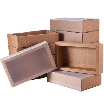 China Custom High Quality Recycled Materials Logo Sliding Kraft Drawer Paper Soap Box With Frosted PVC Sleeve for sale