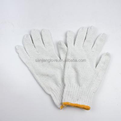 China Anti-smash 7gauge White Color Cotton Glove White Working Glove for sale