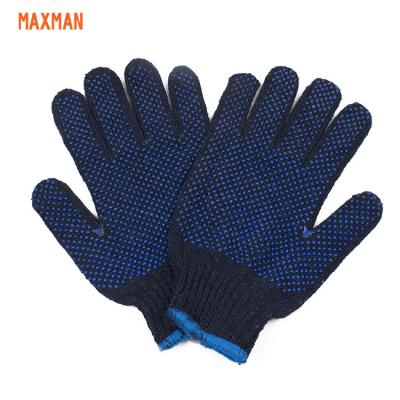 China 7/10 Gauge Comfortable And Breathable Blue PVC Dotted Gloves With CE Certificate for sale