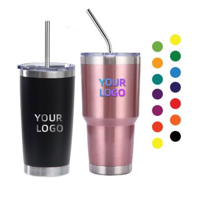 China 20oz 30oz Lid Vacuum Travel Tumbler Viable High Quality Magnetic Sublimation Blanks Mugs Double Wall Stainless Steel Tumbler With Straw for sale