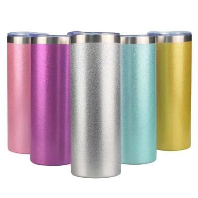 China 20oz Sublimation Disposable White Lean Empty Upright Travel Tumbler Stainless Steel With Powder Coated for sale