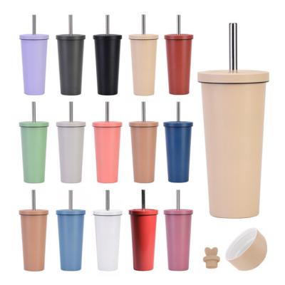 China Disposable USA Warehouse Double Wall Tumbler 24oz Sparkle Bulk Cups Stainless Steel Tumbler Wholesale Studded Tumbler With Straw for sale