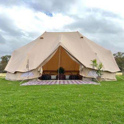 China Luna Tent 6M Cotton Canvas Giant Large Capacity Family Camping Vacation 12 Person Outdoor UV-Resistant Family Tent Emperor Bell Tent for sale