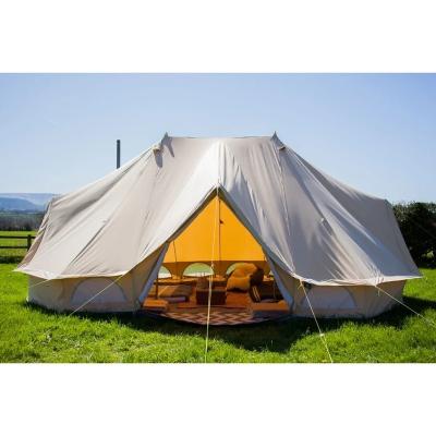 China Factory Direct UV-Resistant Canvas Emperor Bell Tent with Double Poles for Family Glamping for sale