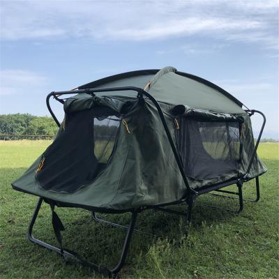 China Diagonal Tethering Type - 1 - 2 Person Portable Off Ground Auto Camp Tent With Folding Bed Outdoor Sleeping Bed Tent Camping Tent Cradle for sale