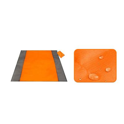 China 210T Grid Ripstop with TPU Coating Hot Selling Mat Outdoor Blanket Camping Beach Sand Picnic Free Mat Portable Oversized Travel Foldable for sale