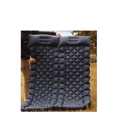 China Diamond Spot Most Convenient Comfortable Pad Inflatable Compressor Camping Mattress Light Sleep Self Inflating With Pillow for sale