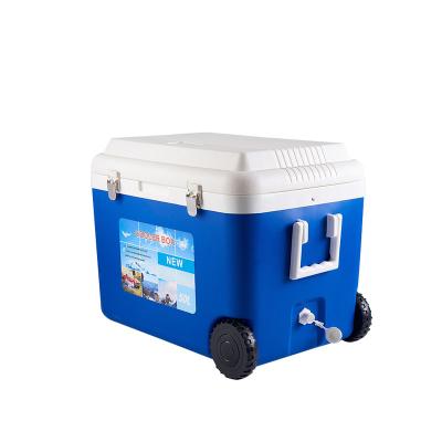 China Waterproof Wholesale Portable Cooler Box With Wheel 28L Outdoor Multifunction Cooler Box for sale