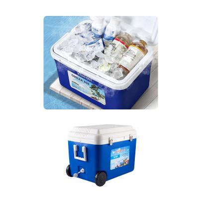 China Wholesale 28L Outdoor Portable Camping Cooler Box Waterproof With Wheel for sale