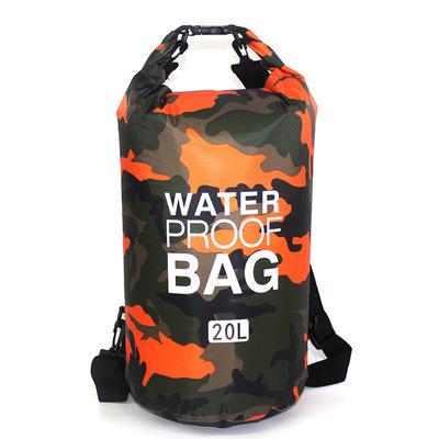 China Amazon Hot Sale Light Weight Large Capacity Camouflage Swimming PVC Floating Waterproof Dry Bag With Adjustable Strap For Outdoor for sale