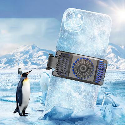 China 2021 Adjustable Mini Semiconductor Phone Cooler Fan Mobile Phone Heatsink For iPhone Gaming Games Watch Videos Cell Phone Cooler Fan for sale