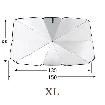 China Lowering Temperatures Car Interior Universal Portable Sunshade Umbrella For Car Windshield Sun Shade for sale