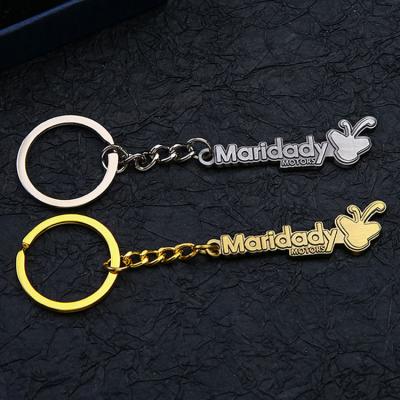 China Promotional Custom Metal Key Chain Manufacturer Gift In China Charm Letter Nameplate Logo Shape Key Chain for sale