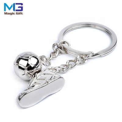 China 2018 Hot Sale Custom Football Decorated Key Chain 3D Metal Sneakers for sale