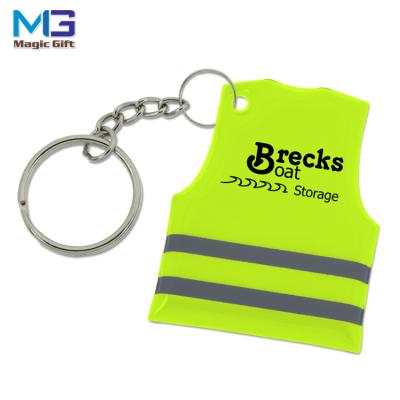 China Custom Untearable Promotion PVC Reflector Vest Shape Charm Reflective Wholesale for sale