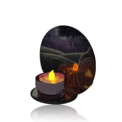 China Home Decoration And Decorative Creative Gifts Halloween Tea Light Holder With Led Candle for sale