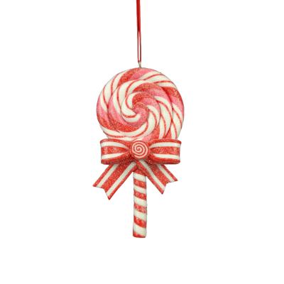 China Colorful Hanging Chirstmas Decor Clay Polymer Clay Lollipop Crafts For Gingerbread Decorations Christmas Tree for sale