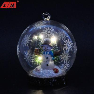 China 2021 China New Product Christmas Ball Ornaments Christmas Ball Glass Ball Glass Ornament With Led for sale