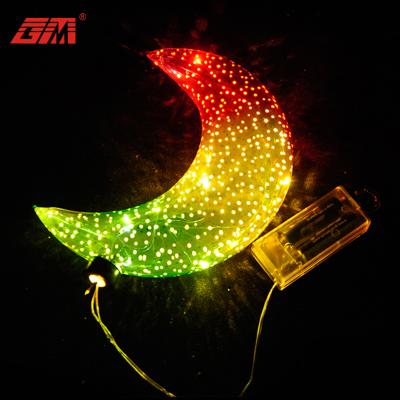 China Chinese Decoration Supplier Handmade Crescent Moon Shaped Light Lamp Christmas Decoration for sale