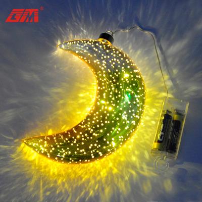 China Christmas Home Decoration And Gifts Wholesale Handmade Glass Moon Shaped Home Decoration Items for sale