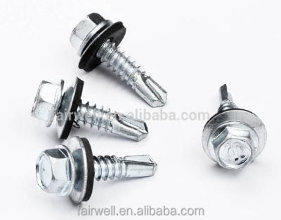 China Carbon Steel Hex Head Self Drilling Screw for sale