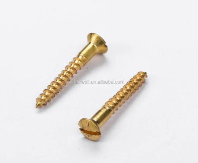 China Carbon Steel Brass Wood Screws for sale