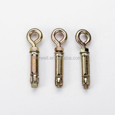 China 3pcs shield fix bolt with hook bolt using in concrete and stone / 3pcs heavy duty wall anchor shield /3pcs fixing shield bolt with hook bolt for sale