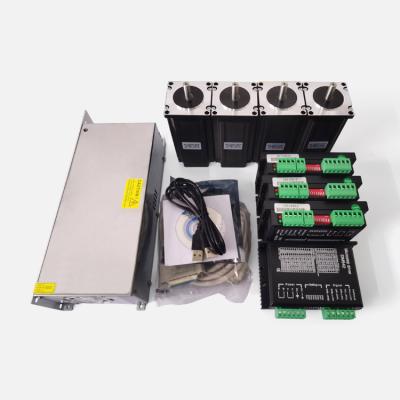 China CNC Machine Kit 4 Shaft 1.8 Degree 57HS112 3nm Step Motor Hybrid NEMA 23 Stepper Motor and Stepper Motor Driver Kit TB6600 DM542 for sale