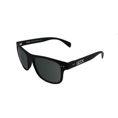 China TAC Foggy Black Frame Glare Free Electroplating Silver Sunglasses for sale