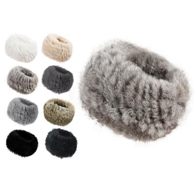 China Real Rabbit Fur Headband Women's Retro Band Women's Plush Real Rabbit Fur Headband Hot Style Hair Circle Headwear for sale