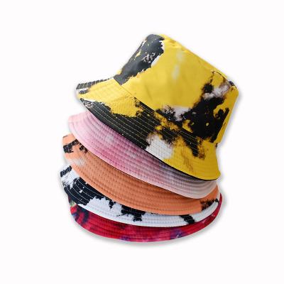 China Casual Double Side Dye Tie-Dye Fisherman Hat Mens Womens Summer Sun-Shading Sun Proof Hats for sale