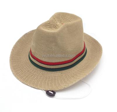 China Promotional Cheap Summer Billycock Character Straw Hat For Men for sale