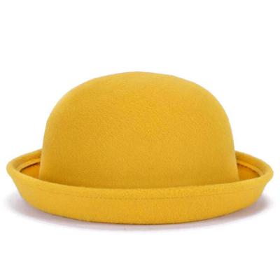 China Spring Summer Autumn Felt Outdoor Jazz Crimped Dome Hat Maruko Floppy Hat Wool Hat for sale