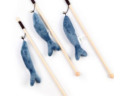 China Sustainable Cat Toy Fish Cat Toy Blue Cat Puzzle Stick Household Toys for sale