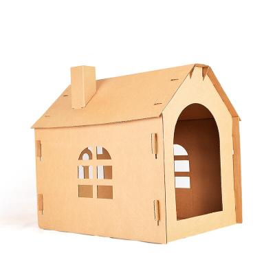 China Papery Original Utility Model Viable and Exquisite Villa Style Cat House for sale